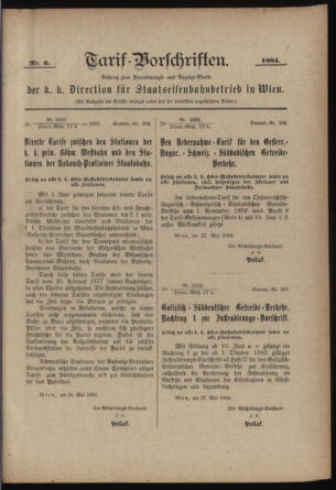 Verordnungs- und Anzeige-Blatt der k.k. General-Direction der österr. Staatsbahnen 18840113 Seite: 87