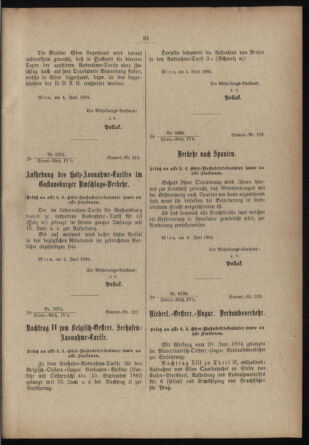 Verordnungs- und Anzeige-Blatt der k.k. General-Direction der österr. Staatsbahnen 18840113 Seite: 91