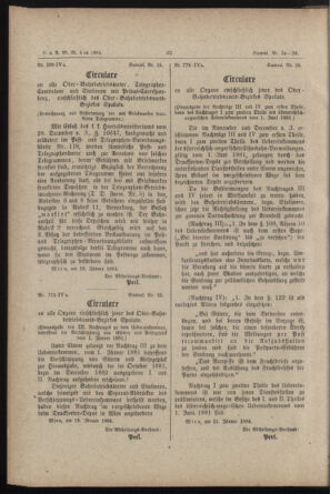 Verordnungs- und Anzeige-Blatt der k.k. General-Direction der österr. Staatsbahnen 18840128 Seite: 6