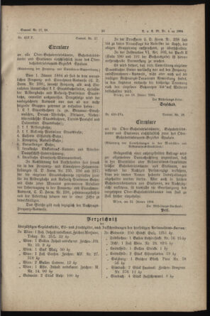 Verordnungs- und Anzeige-Blatt der k.k. General-Direction der österr. Staatsbahnen 18840128 Seite: 7