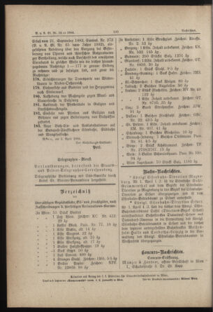 Verordnungs- und Anzeige-Blatt der k.k. General-Direction der österr. Staatsbahnen 18840406 Seite: 2