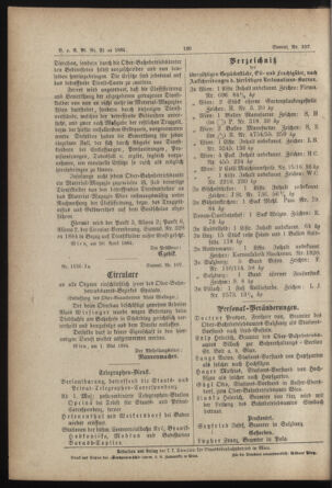 Verordnungs- und Anzeige-Blatt der k.k. General-Direction der österr. Staatsbahnen 18840503 Seite: 2