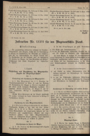 Verordnungs- und Anzeige-Blatt der k.k. General-Direction der österr. Staatsbahnen 18840521 Seite: 2