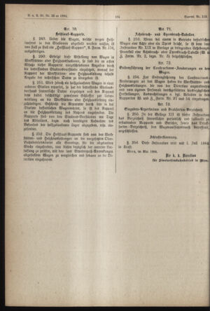 Verordnungs- und Anzeige-Blatt der k.k. General-Direction der österr. Staatsbahnen 18840521 Seite: 26