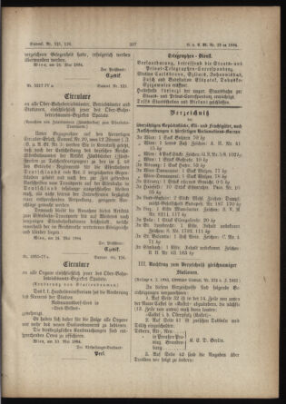 Verordnungs- und Anzeige-Blatt der k.k. General-Direction der österr. Staatsbahnen 18840531 Seite: 5