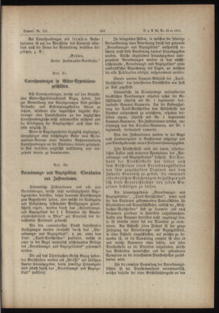 Verordnungs- und Anzeige-Blatt der k.k. General-Direction der österr. Staatsbahnen 18840607 Seite: 23