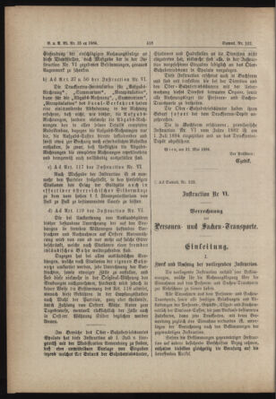 Verordnungs- und Anzeige-Blatt der k.k. General-Direction der österr. Staatsbahnen 18840607 Seite: 38