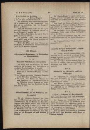 Verordnungs- und Anzeige-Blatt der k.k. General-Direction der österr. Staatsbahnen 18840612 Seite: 38