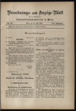 Verordnungs- und Anzeige-Blatt der k.k. General-Direction der österr. Staatsbahnen 18840616 Seite: 25