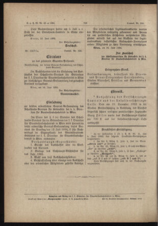 Verordnungs- und Anzeige-Blatt der k.k. General-Direction der österr. Staatsbahnen 18840622 Seite: 12