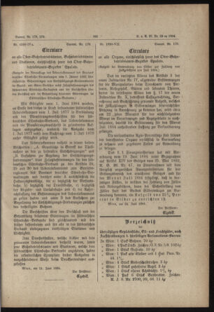 Verordnungs- und Anzeige-Blatt der k.k. General-Direction der österr. Staatsbahnen 18840628 Seite: 5