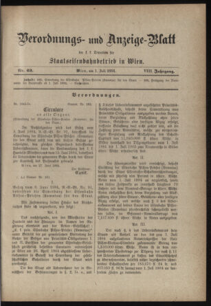 Verordnungs- und Anzeige-Blatt der k.k. General-Direction der österr. Staatsbahnen 18840701 Seite: 3