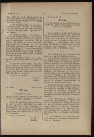 Verordnungs- und Anzeige-Blatt der k.k. General-Direction der österr. Staatsbahnen 18840701 Seite: 49