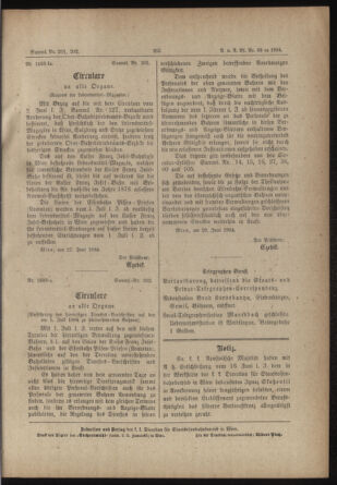 Verordnungs- und Anzeige-Blatt der k.k. General-Direction der österr. Staatsbahnen 18840701 Seite: 53