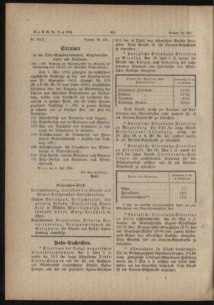 Verordnungs- und Anzeige-Blatt der k.k. General-Direction der österr. Staatsbahnen 18840709 Seite: 10