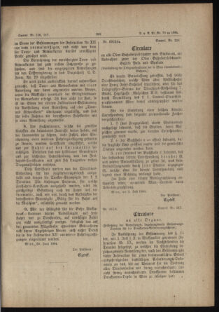 Verordnungs- und Anzeige-Blatt der k.k. General-Direction der österr. Staatsbahnen 18840709 Seite: 7