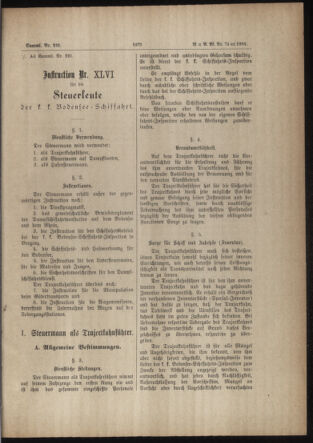 Verordnungs- und Anzeige-Blatt der k.k. General-Direction der österr. Staatsbahnen 18840715 Seite: 23