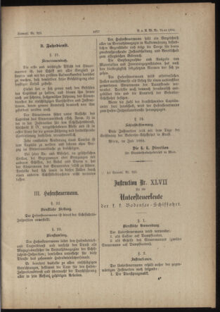 Verordnungs- und Anzeige-Blatt der k.k. General-Direction der österr. Staatsbahnen 18840715 Seite: 27