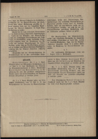 Verordnungs- und Anzeige-Blatt der k.k. General-Direction der österr. Staatsbahnen 18840718 Seite: 15