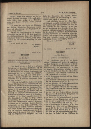 Verordnungs- und Anzeige-Blatt der k.k. General-Direction der österr. Staatsbahnen 18840719 Seite: 7