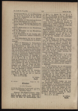 Verordnungs- und Anzeige-Blatt der k.k. General-Direction der österr. Staatsbahnen 18840719 Seite: 8