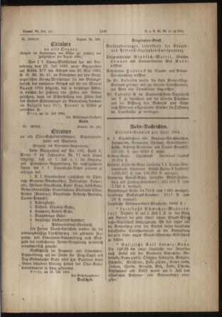 Verordnungs- und Anzeige-Blatt der k.k. General-Direction der österr. Staatsbahnen 18840727 Seite: 7