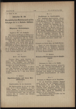 Verordnungs- und Anzeige-Blatt der k.k. General-Direction der österr. Staatsbahnen 18840729 Seite: 29