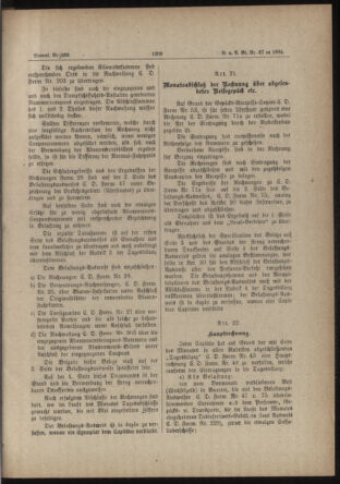 Verordnungs- und Anzeige-Blatt der k.k. General-Direction der österr. Staatsbahnen 18840729 Seite: 43