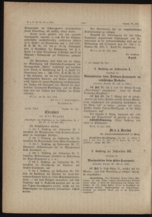 Verordnungs- und Anzeige-Blatt der k.k. General-Direction der österr. Staatsbahnen 18840730 Seite: 6