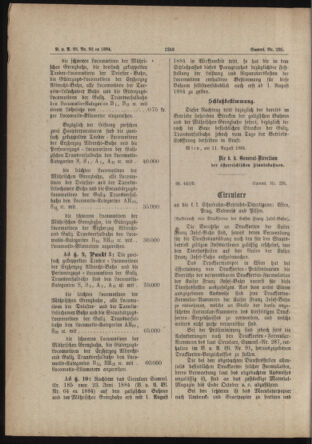 Verordnungs- und Anzeige-Blatt der k.k. General-Direction der österr. Staatsbahnen 18840815 Seite: 6