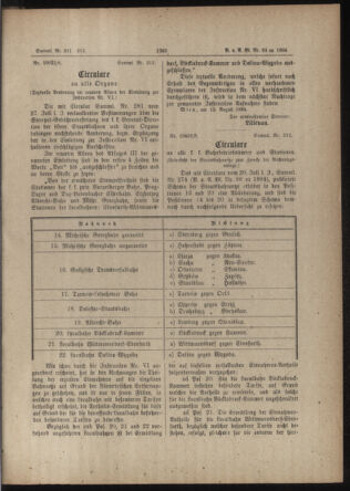 Verordnungs- und Anzeige-Blatt der k.k. General-Direction der österr. Staatsbahnen 18840825 Seite: 7