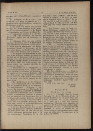 Verordnungs- und Anzeige-Blatt der k.k. General-Direction der österr. Staatsbahnen 18840829 Seite: 11