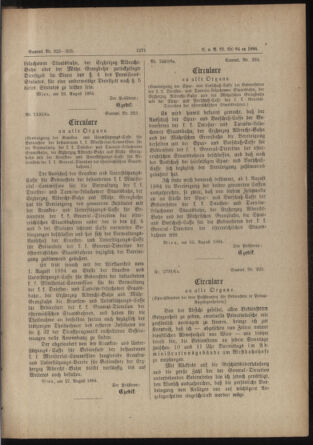 Verordnungs- und Anzeige-Blatt der k.k. General-Direction der österr. Staatsbahnen 18840829 Seite: 5