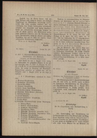 Verordnungs- und Anzeige-Blatt der k.k. General-Direction der österr. Staatsbahnen 18840829 Seite: 6