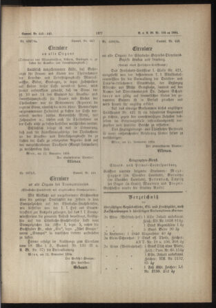 Verordnungs- und Anzeige-Blatt der k.k. General-Direction der österr. Staatsbahnen 18841114 Seite: 5