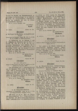 Verordnungs- und Anzeige-Blatt der k.k. General-Direction der österr. Staatsbahnen 18841129 Seite: 3