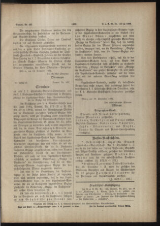 Verordnungs- und Anzeige-Blatt der k.k. General-Direction der österr. Staatsbahnen 18841221 Seite: 7