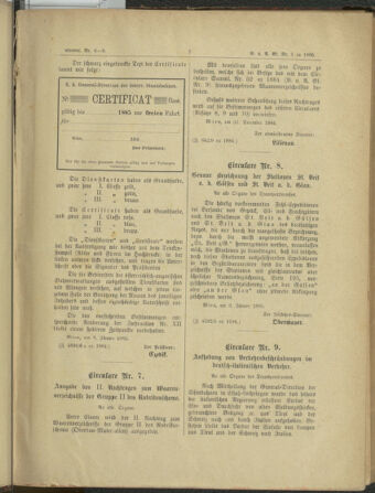 Verordnungs- und Anzeige-Blatt der k.k. General-Direction der österr. Staatsbahnen 18850111 Seite: 7