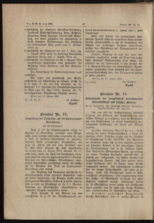 Verordnungs- und Anzeige-Blatt der k.k. General-Direction der österr. Staatsbahnen 18850119 Seite: 2