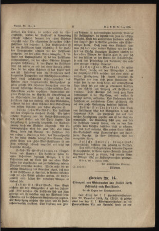 Verordnungs- und Anzeige-Blatt der k.k. General-Direction der österr. Staatsbahnen 18850119 Seite: 3