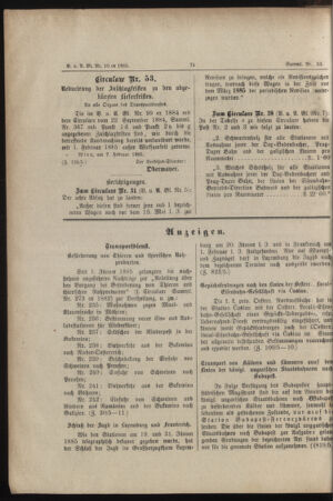 Verordnungs- und Anzeige-Blatt der k.k. General-Direction der österr. Staatsbahnen 18850212 Seite: 2