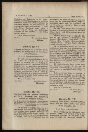 Verordnungs- und Anzeige-Blatt der k.k. General-Direction der österr. Staatsbahnen 18850221 Seite: 4