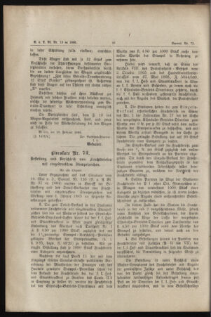 Verordnungs- und Anzeige-Blatt der k.k. General-Direction der österr. Staatsbahnen 18850221 Seite: 6