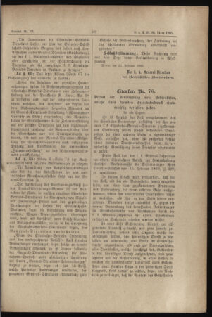 Verordnungs- und Anzeige-Blatt der k.k. General-Direction der österr. Staatsbahnen 18850224 Seite: 7