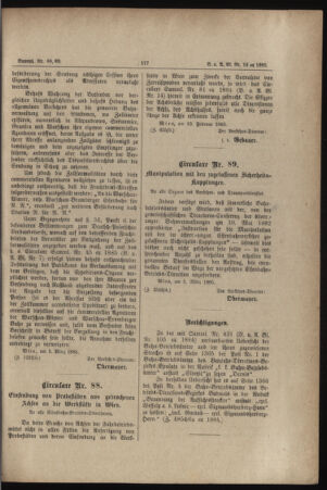 Verordnungs- und Anzeige-Blatt der k.k. General-Direction der österr. Staatsbahnen 18850307 Seite: 3