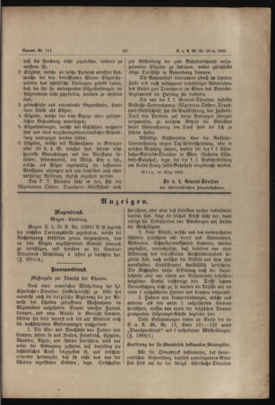 Verordnungs- und Anzeige-Blatt der k.k. General-Direction der österr. Staatsbahnen 18850329 Seite: 5