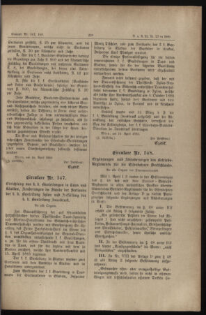 Verordnungs- und Anzeige-Blatt der k.k. General-Direction der österr. Staatsbahnen 18850420 Seite: 25