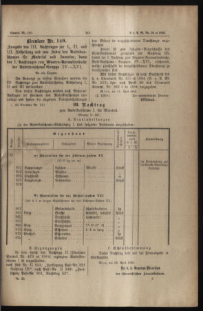 Verordnungs- und Anzeige-Blatt der k.k. General-Direction der österr. Staatsbahnen 18850420 Seite: 9