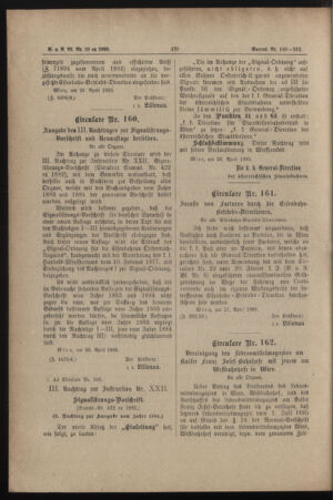 Verordnungs- und Anzeige-Blatt der k.k. General-Direction der österr. Staatsbahnen 18850501 Seite: 2