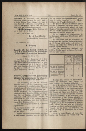 Verordnungs- und Anzeige-Blatt der k.k. General-Direction der österr. Staatsbahnen 18850522 Seite: 2